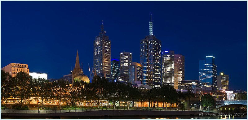 Melbourne_pano_01.jpg - Melbourne Central Business District in the night (10454 x 5024 pixels). Victoria, Australia.